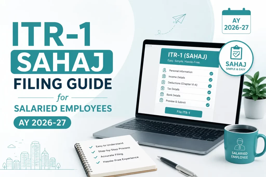 ITR-1 Sahaj Filing Guide for Salaried Employees AY 2026-27