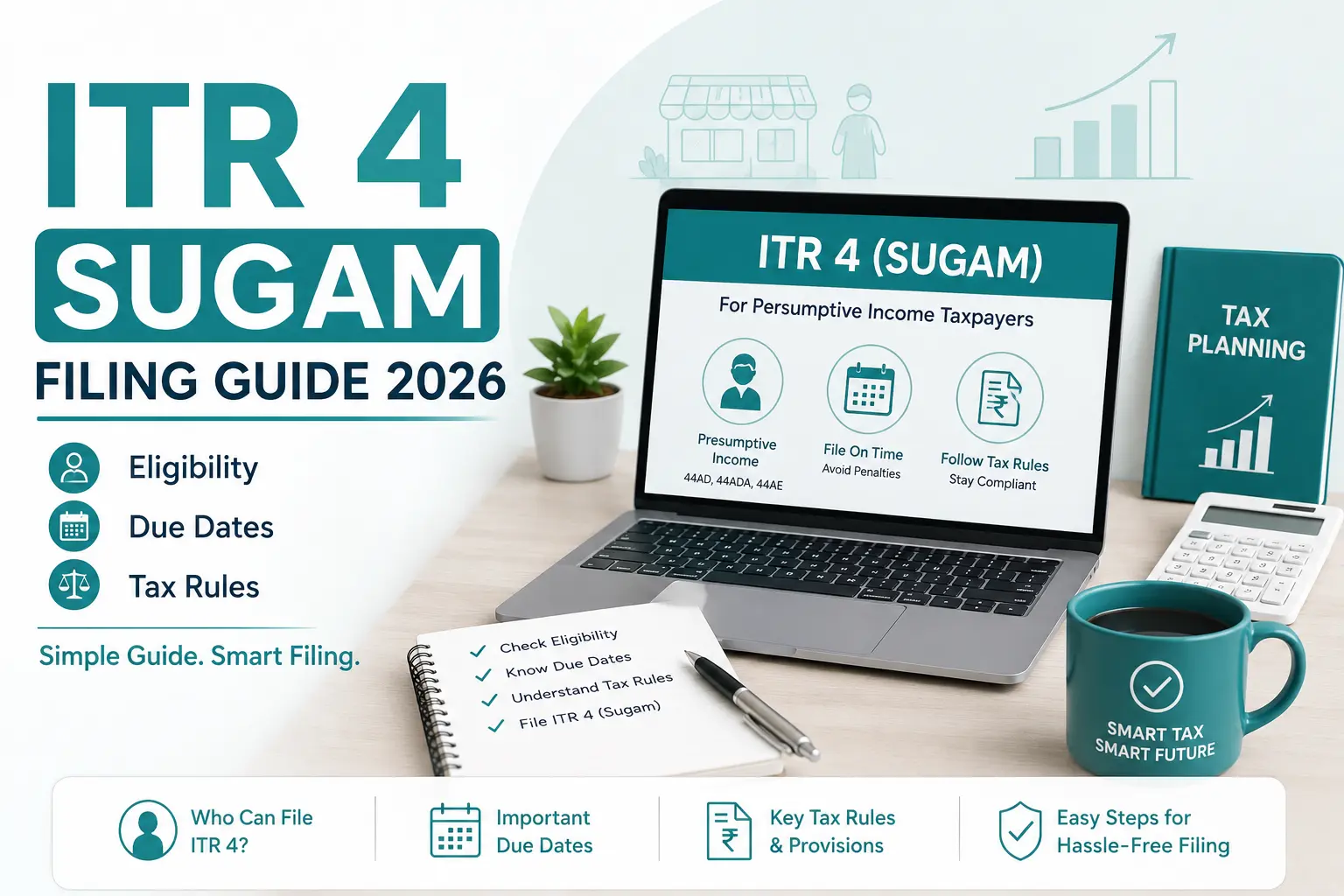 ITR 4 Sugam Filing Guide 2026: Eligibility, Due Dates & Tax Rules