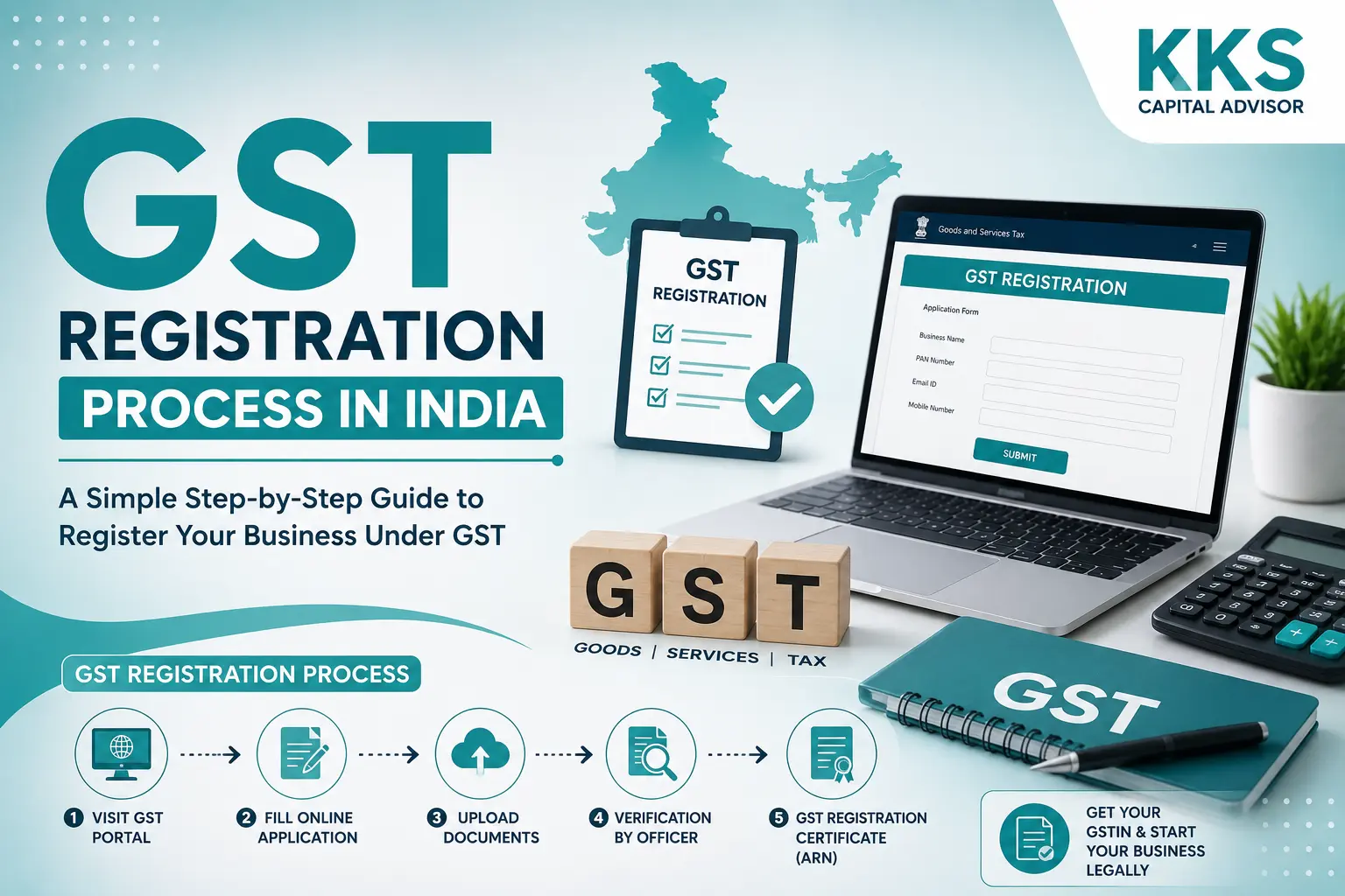 GST Registration Process in India (2026): Step-by-Step Guide with Documents, Fees & Timelines